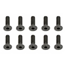 Team Associated Screws, 3x10 mm FHCS / AE25202