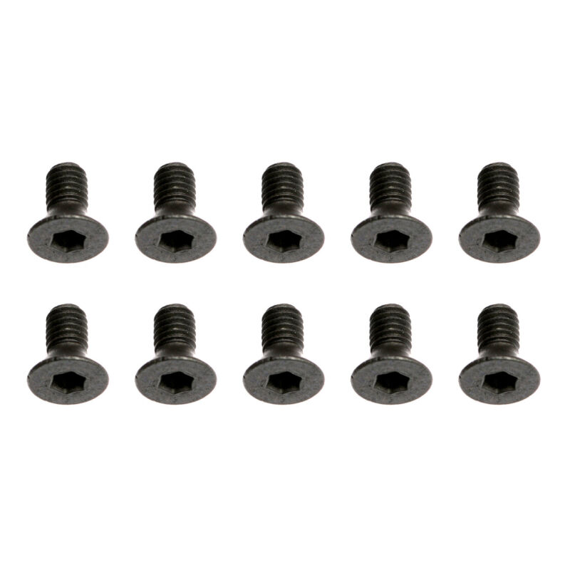 Team Associated Screws, 3x0.5x6 mm FHCS / AE31541