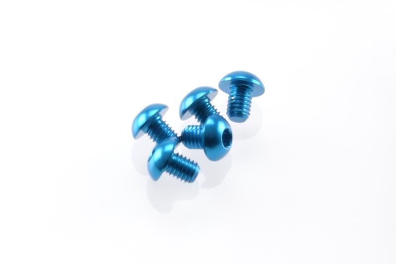 Hiro Seiko Alloy Hex Socket Button Head Screw M3x4 [T-Blue] / HS-48135