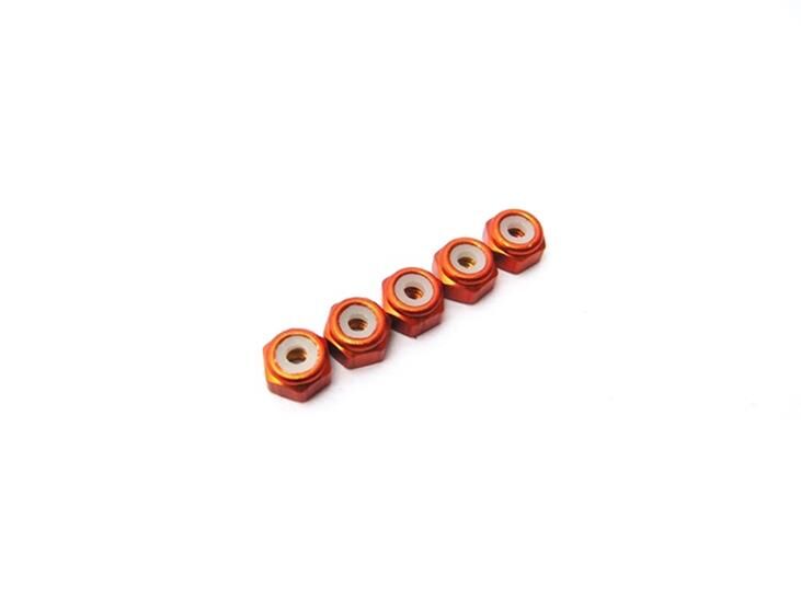 Hiro Seiko 2mm Alloy Nylon Nut [Orange] / HS-48151