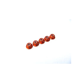 Hiro Seiko 2mm Alloy Flange Nylon Nut [Orange] / HS-48152