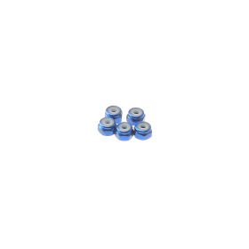 Hiro Seiko 2mm Alloy Nylon Nut  [Y-Blue] ( 5 pcs) / HS-69214