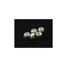Hiro Seiko 3mm Alloy Nylon Nut  [Silver] ( 5 pcs) / HS-69218