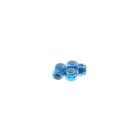 Hiro Seiko 3mm Alloy Nylon Nut  [T-Blue] ( 5 pcs) / HS-69219