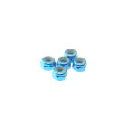 Hiro Seiko 4mm Alloy Nylon Nut  [T-Blue] ( 5 pcs) / HS-69225