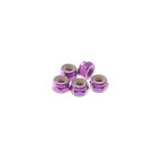 Hiro Seiko 4mm Alloy Nylon Nut [Purple] ( 5 pcs) / HS-69227