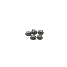 Hiro Seiko 2mm Alloy Flange Nylon Nut  [Black] ( 5 pcs) /...