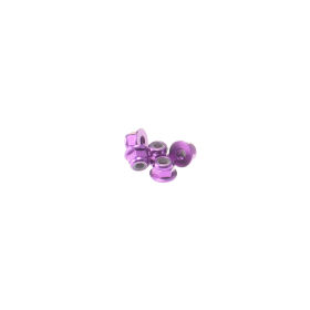 Hiro Seiko 3mm Alloy Flange Nylon Nut  [Purple] ( 5 pcs)...