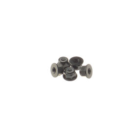 Hiro Seiko 3mm Alloy Flange Nylon Nut  [Black] ( 5 pcs) /...