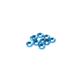 Hiro Seiko 3mm Alloy Countersunk Washer  [TAMIYA-Blue] (...