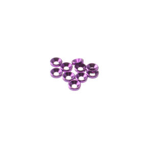 Hiro Seiko 3mm Alloy Countersunk Washer  [Purple] ( 10...