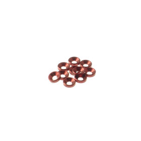 Hiro Seiko 3mm Alloy Countersunk Washer  [Red] ( 10 pcs)...