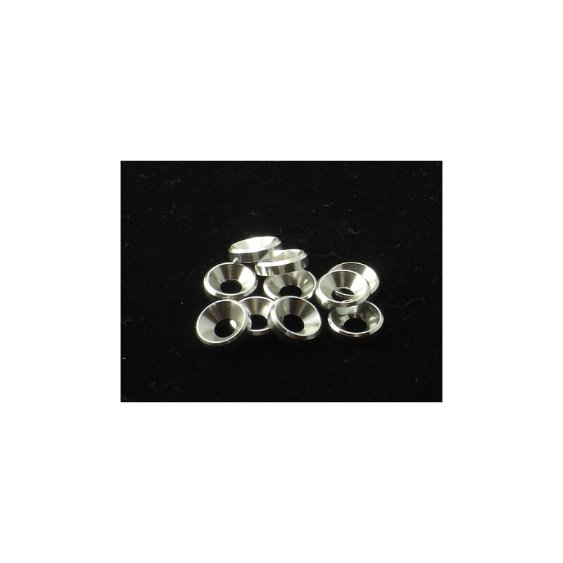Hiro Seiko 4mm Alloy Countersunk Washer [Silver] ( 10 pcs) / HS-69254