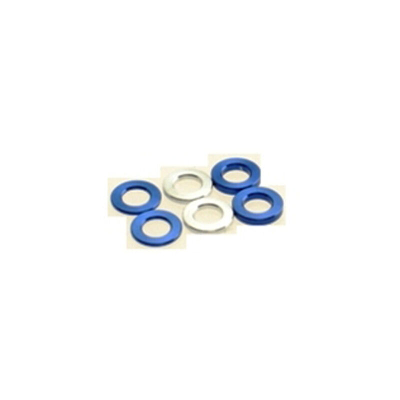 Hiro Seiko 3mm Alloy Spacer Set (0.5t/0.75t/1.0t)  [Y-Blue] ( 6 pcs (2 pcs each)) / HS-69450