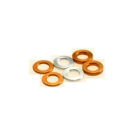 Hiro Seiko 3mm Alloy Spacer Set (0.5t/0.75t/1.0t) [Orange] ( 6 pcs (2 pcs each)) / HS-69453