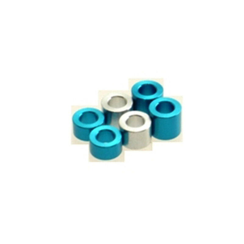 Hiro Seiko 3mm Alloy Spacer Set (3.0t/4.0t/5.0t)  [T-Blue] ( 6 pcs (2 pcs each)) / HS-69463