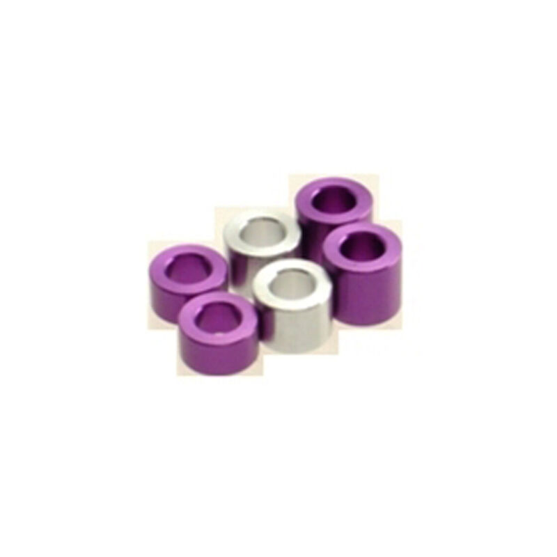Hiro Seiko 3mm Alloy Spacer Set (3.0t/4.0t/5.0t)  [Purple] ( 6 pcs (2 pcs each)) / HS-69465