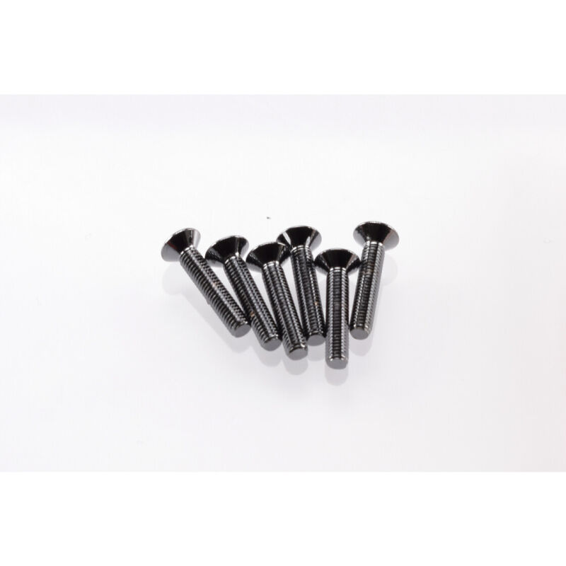 Hiro Seiko Hex Socket Flat Head Screw M3x16  [S-Black] ( 6 pcs) / HS-69529