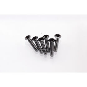 Hiro Seiko Hex Socket Flat Head Screw M3x16 [S-Black] ( 6...