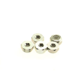 Hiro Seiko 2mm Alloy Nylon Nut (S_Size)  [Silver] ( 5...