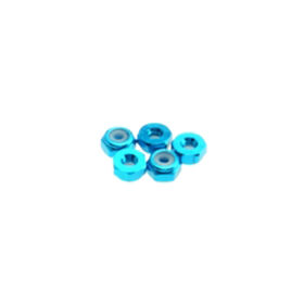 Hiro Seiko 2mm Alloy Nylon Nut (S_Size)  [T-Blue] ( 5...