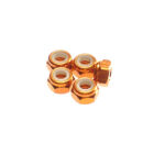 Hiro Seiko 4mm Alloy Nylon Nut [Orange] ( 5 pcs) / HS-69559