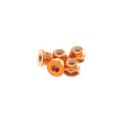 Hiro Seiko 3mm Alloy Flange Nylon Nut  [Orange] ( 5 pcs) / HS-69560