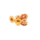 Hiro Seiko 4mm Alloy Flange Nylon Nut  [Orange] ( 5 pcs) / HS-69561
