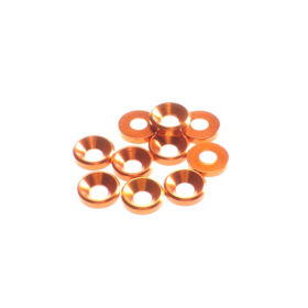 Hiro Seiko 4mm Alloy Countersunk Washer  [Orange] ( 10...