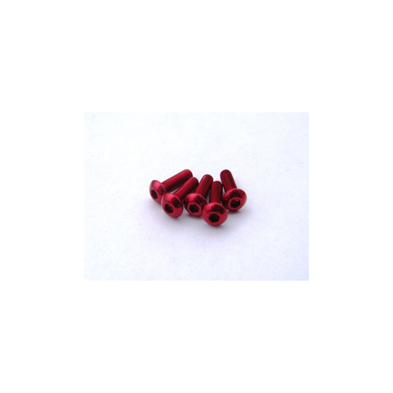 Hiro Seiko Alloy Hex Socket Button Head Screw M3x12 [Red] ( 5 pcs) / HS-69630
