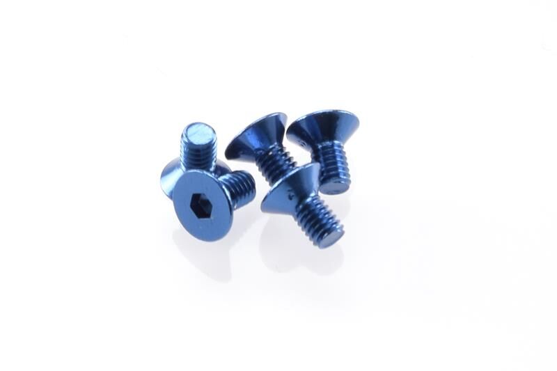 Hiro Seiko Alloy Hex Socket Flat Head Screw M3x6  [Y-Blue] ( 5 pcs) / HS-69643