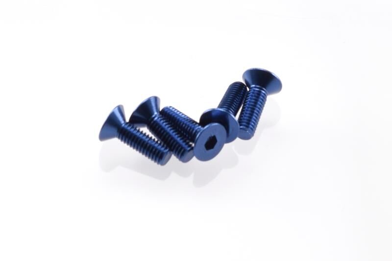Hiro Seiko Alloy Hex Socket Flat Head Screw M3x10  [Y-Blue] ( 5 pcs) / HS-69645