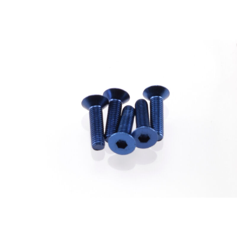 Hiro Seiko Alloy Hex Socket Flat Head Screw M3x12  [Y-Blue] ( 5 pcs) / HS-69646