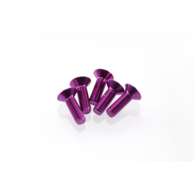 Hiro Seiko Alloy Hex Socket Flat Head Screw M3x10 [Purple] ( 5 pcs) / HS-69653