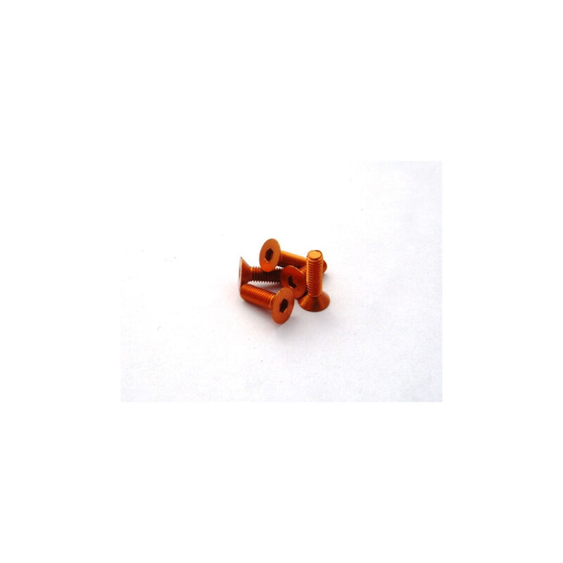 Hiro Seiko Alloy Hex Socket Flat Head Screw M3x12  [Orange] ( 5 pcs) / HS-69658