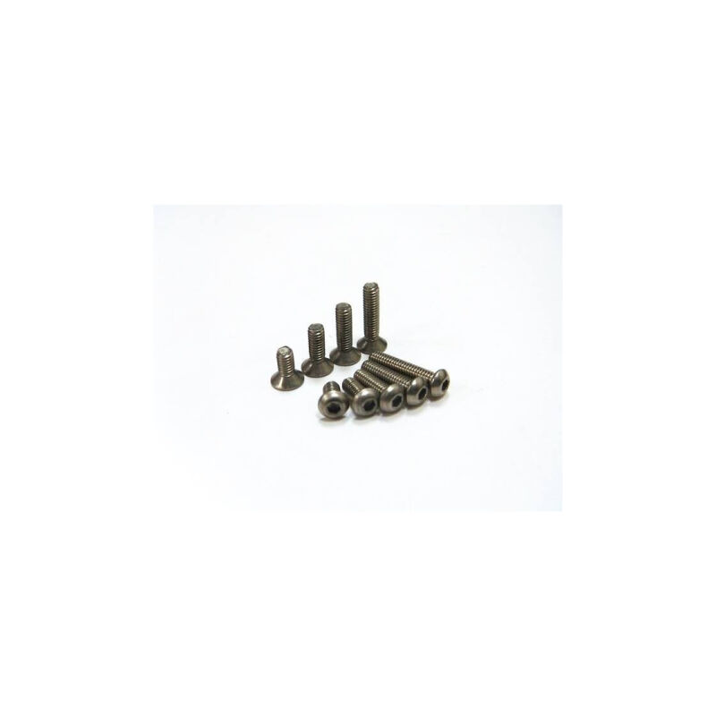 Hiro Seiko Titanium Hex Socket Flat Head Screw M3x18 ( 4 pcs) / HS-69791
