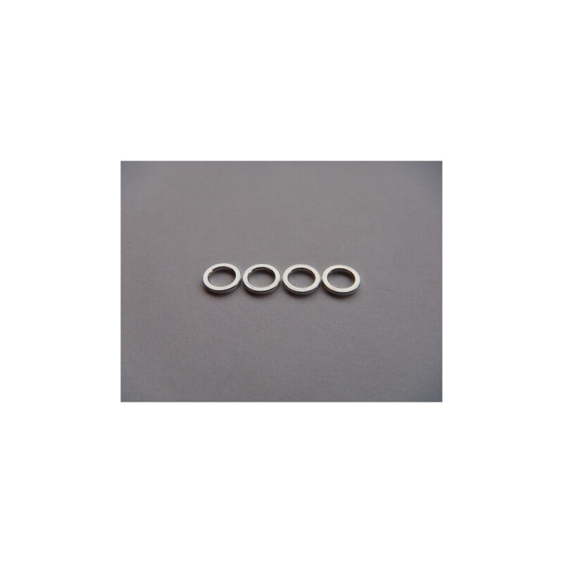 Hiro Seiko 4mm Alloy Spacer (1.0t) [Silver] (4 pcs) / HS-69841