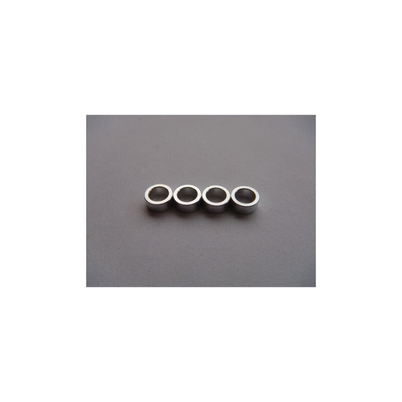 Hiro Seiko 4mm Alloy Spacer (3.0t) [Silver] (4 pcs) / HS-69847