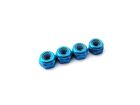 Hiro Seiko 3mm Alloy Nylon Nut (S_Size)  [T-Blue] ( 4 pcs) / HS-69850
