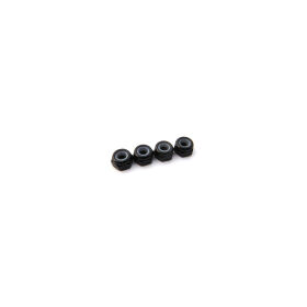 Hiro Seiko 3mm Alloy Nylon Nut (S_Size)  [Black] ( 4 pcs)...