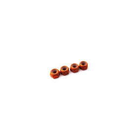 Hiro Seiko 3mm Alloy Nylon Nut (S_Size)  [Orange] ( 4...