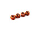 Hiro Seiko 3mm Alloy Nylon Nut (S_Size)  [Orange] ( 4 pcs) / HS-69855