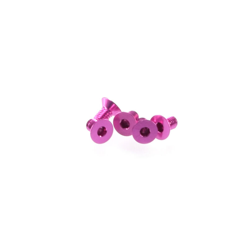 Hiro Seiko Alloy Hex Socket Flat Head Screw M3x5  [Pink] 5pcs / HS-48354