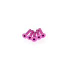Hiro Seiko Alloy Hex Socket Flat Head Screw M3x12  [Pink] 5pcs / HS-48358