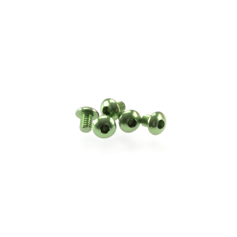 Hiro Seiko Alloy Hex Socket Button Head Screw M3x4  [Green] 5pcs / HS-48359