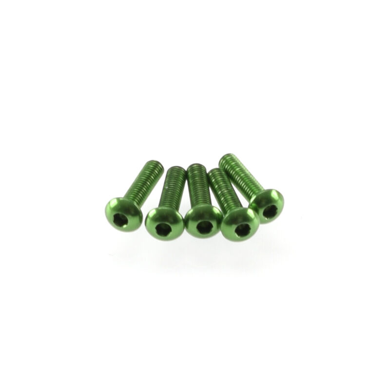 Hiro Seiko Alloy Hex Socket Button Head Screw M3x12  [Green] 5pcs / HS-48364