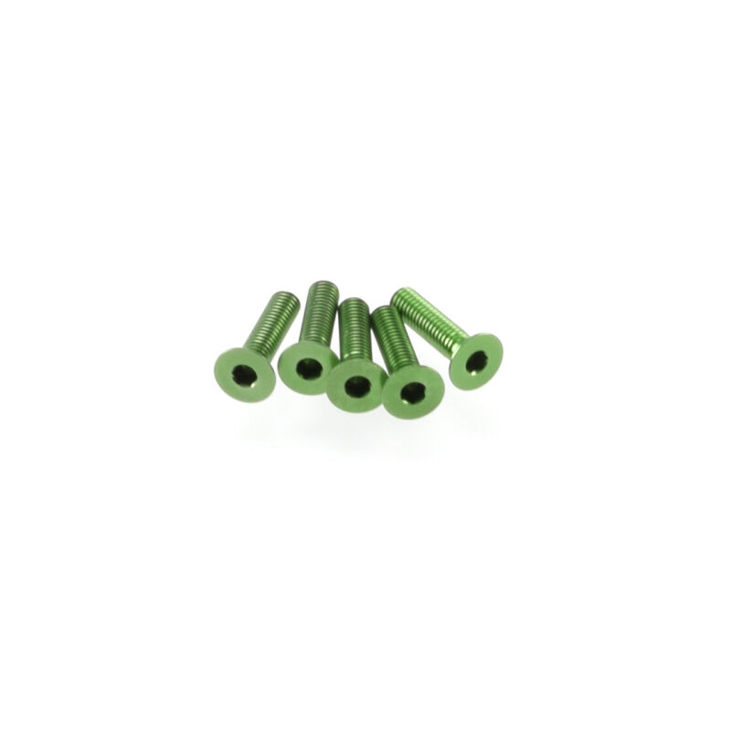 Hiro Seiko Alloy Hex Socket Flat Head Screw M3x12  [Green] 5pcs / HS-48369