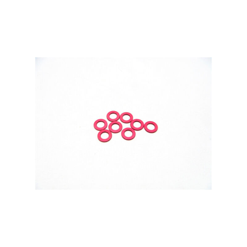 Hiro Seiko 3mm Alloy Spacer Set (0.5mm) [Red] / HS-48436
