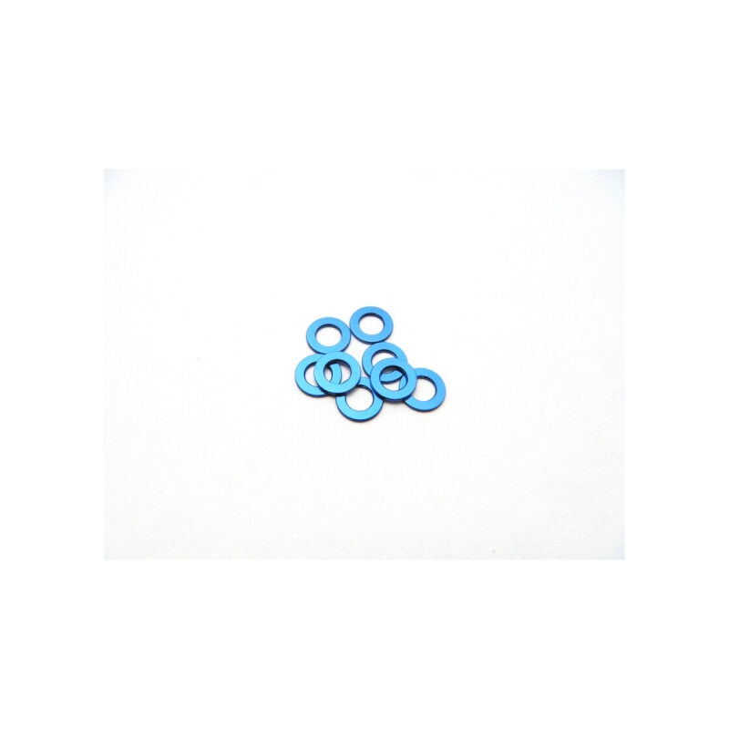 Hiro Seiko 3mm Alloy Spacer Set (0.5mm) [Y-Blue] / HS-48439