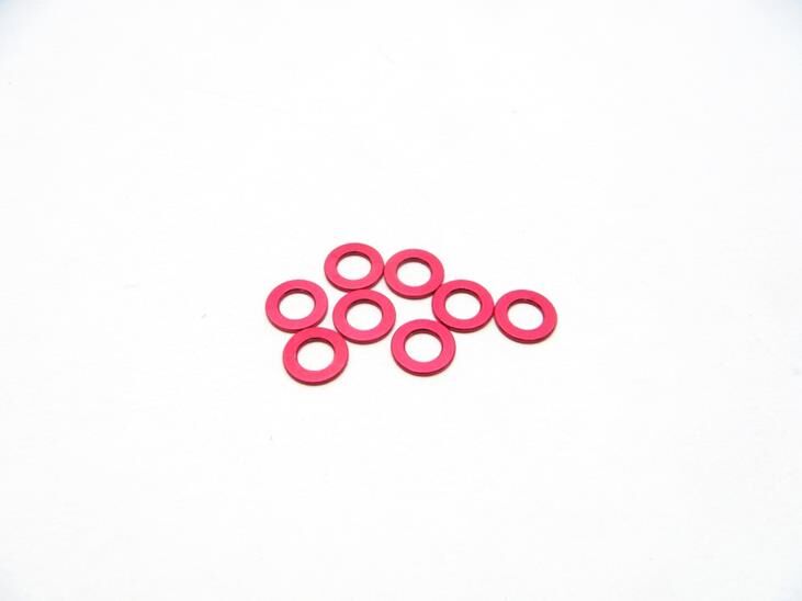 Hiro Seiko 3mm Alloy Spacer Set (1.0mm) [Red] / HS-48450